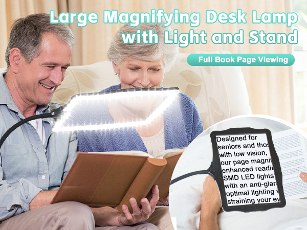 Magnifying Glass with Light and Stand
