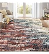 ROYHOME Modern Abstract Living Room Rug 8x10, Washable Area Rugs for Bedroom, Stain Resistant Non...