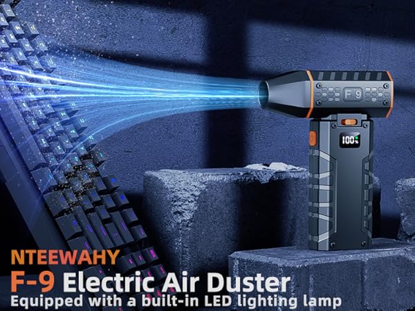 Electric Compressed Air Duster Mini Dust Blower for Computer, Keyboard, Home, Car Cleaning