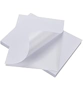 LabelMore 100 Sheets, Printable Sticker Paper, 8.5" x 11" Sticker Printer Paper Sheet for Laser &amp;...