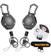 Oaridey Magnetic Retractable Keychain, Heavy Duty Carabiner Badge Holder with Phone Tether Tabs, ...