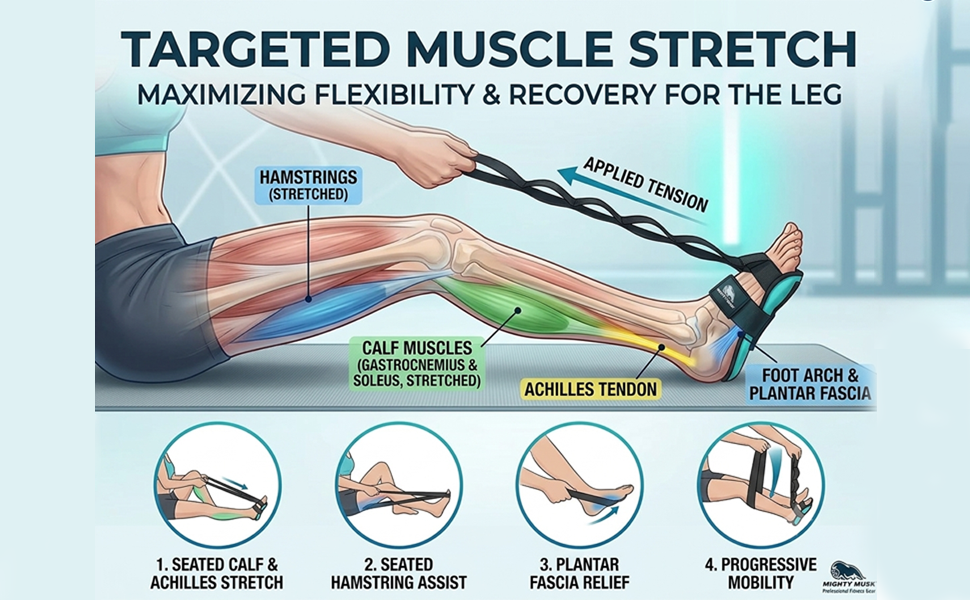 Foot and calf stretcher