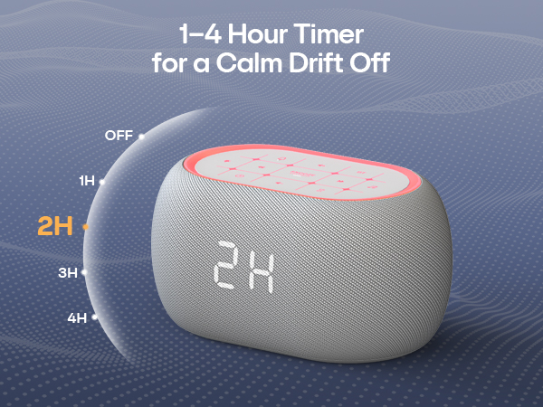 alarm clock with 1-4 hour timer