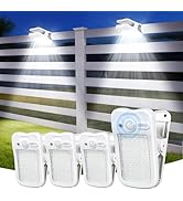 LIFENGSOLER Clip on Solar Lights for Fence, 3 Modes Solar Motion Lights Outdoor Waterproof, 60LED...