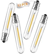 Kivonfa 12 Pack LED Replacement Bulbs E12, T13 LED Light Bulbs for Outdoor String Lights Shatterp...