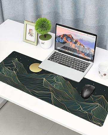 Topographic contour moutain moon mouse pad