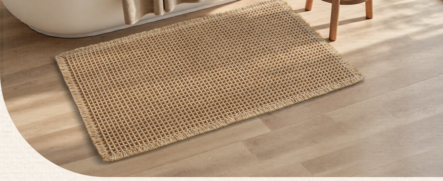 waffle bath mat
