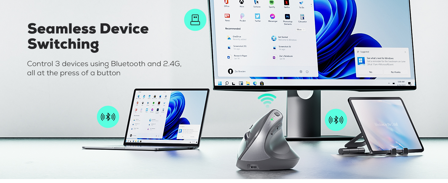 wireless mouse logitech bluetooth computer ergonomic for laptop vertical mice usb pc silent inala