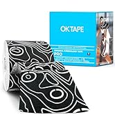 OK TAPE PRO Kinesiology Tape Uncut Roll, Elastic Physical Therapy Athletic Tape for Pain Relief, ...