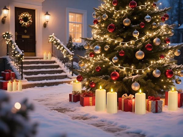 flameless candles rechargeable with remote for holiday decor