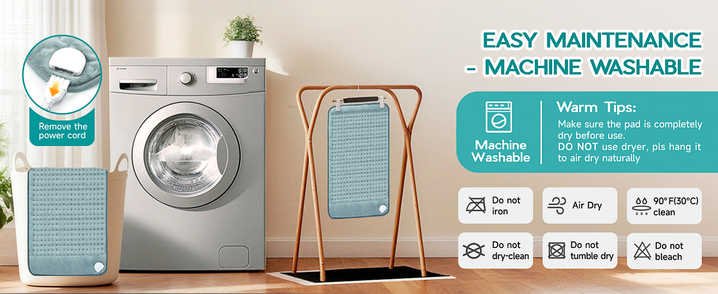 washable heating pad