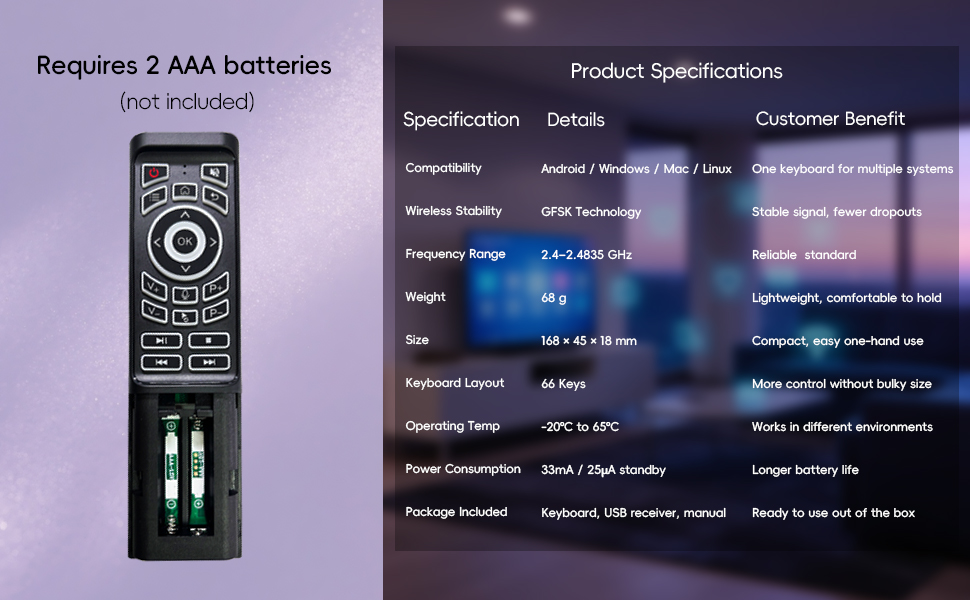 mini wkreless keyboard