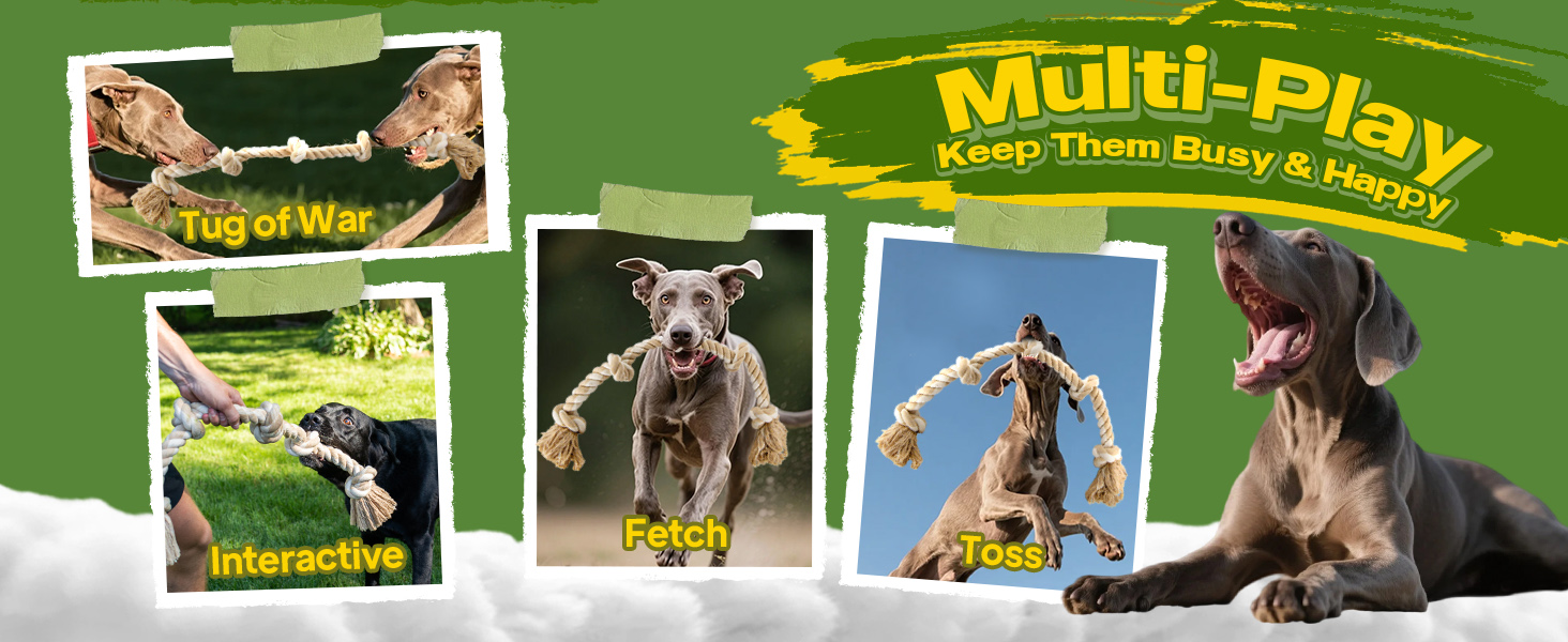 natural cotton dog rope toys