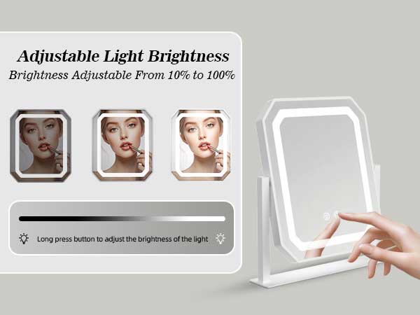 lighted makeup mirror with magnification