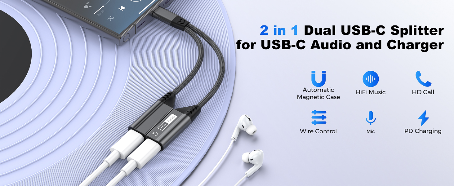 usb c splitter 1 in 2 out