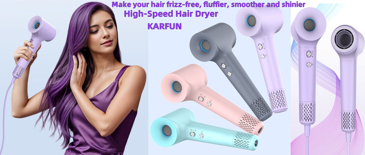 Hair Dryer, 110000 RPM High-Speed Brushless Motor Fast Drying Blow Dryer,3 Temps &amp;amp;amp;amp; 2 Speeds