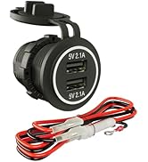 DAMAVO 2.1A USB Dual Charger Socket for Truck Car Marine RV
