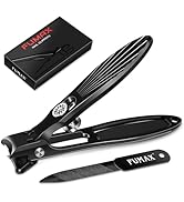 Nail Clippers for Men Thick Nails with Catcher, Large Toenail Clippers with Wide Jaw Opening for ...