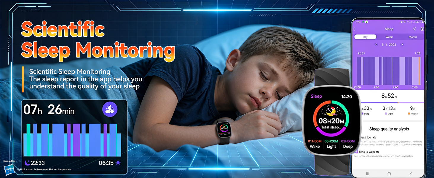 Transformers watch kids smartwatch boys girls gift fitness tracker heart rate