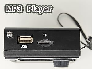 You can use USB flash drives and TF cards for playing MP3 format audio.