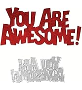 LZBRDY You are Awesome Wishes Words Embossing Metal Cutting Dies for Card Making and Scrapbooking...