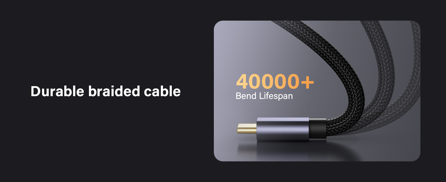 Durable braided cable