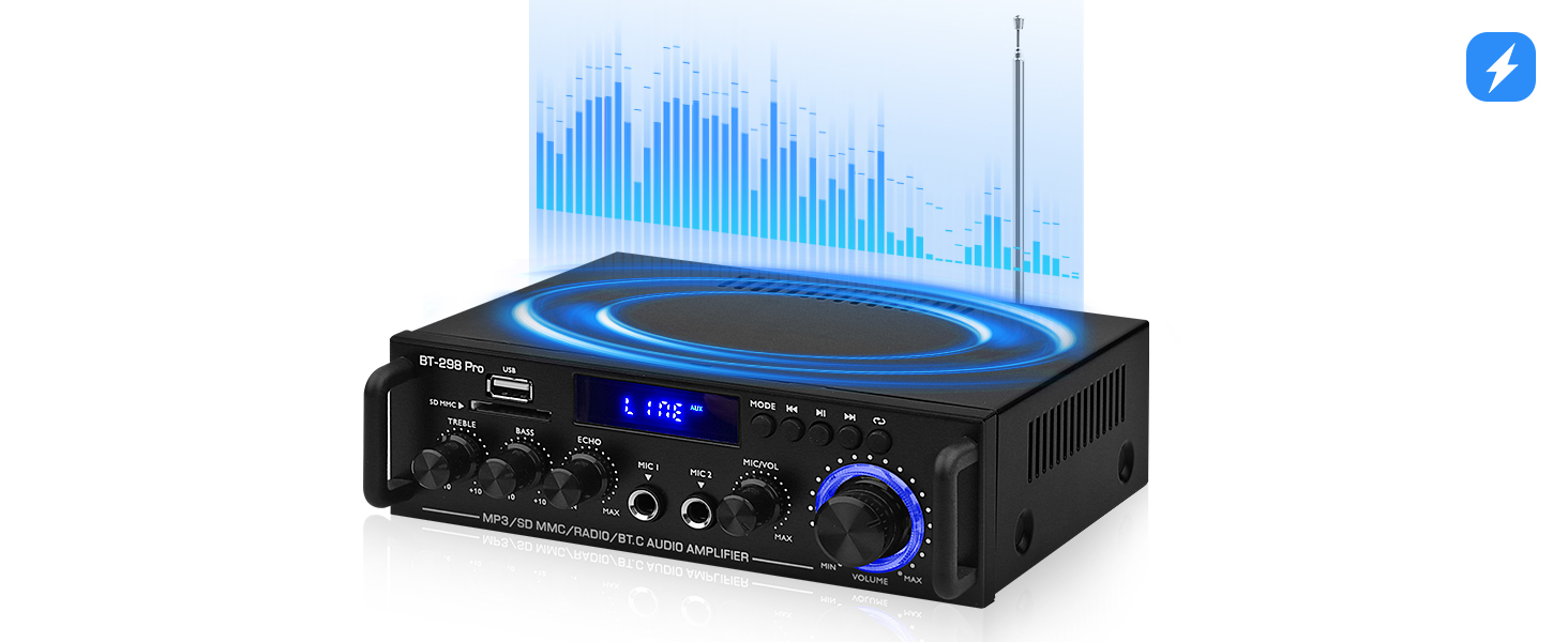 400W X 2 bluetooth stereo receiver amplifier phono preamp ceiling speakers car amplifier