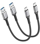 HOTNOW 1FT Android Auto USB Cable [2Pack] Short 12 inch CarPlay USB C Cable with USB3.1 10Gbps Da...