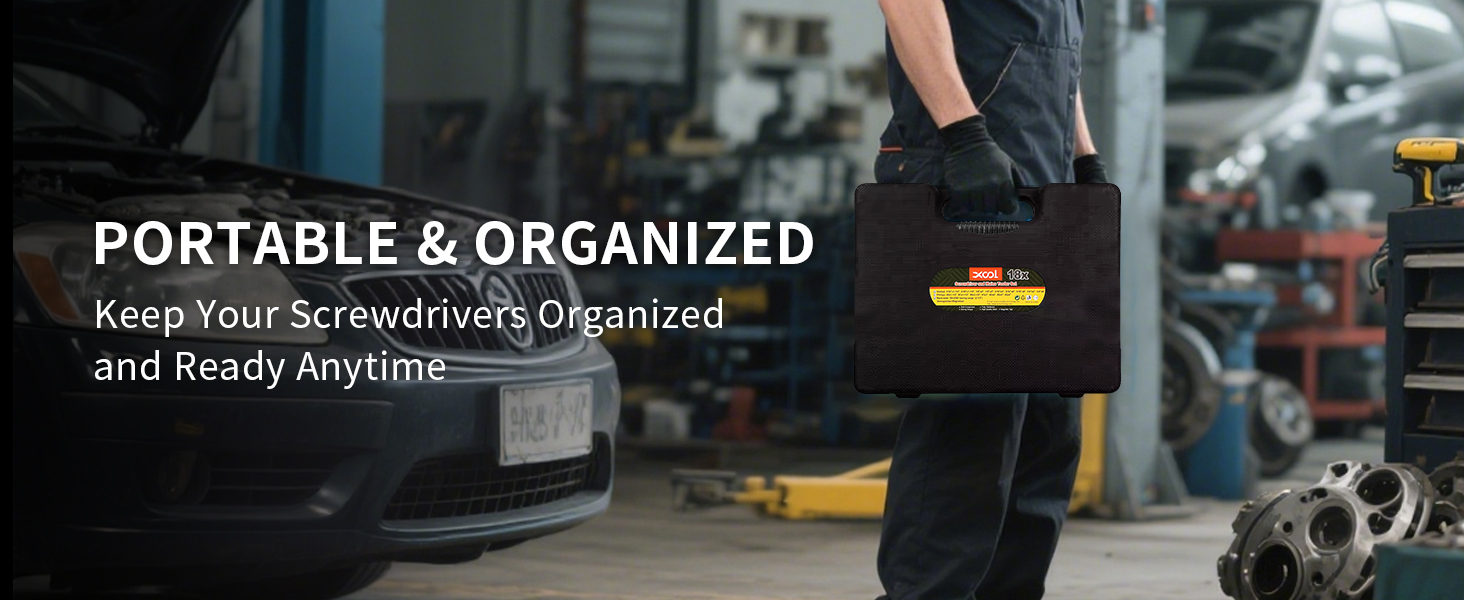 XOOL 18 PCS Magnetic Screwdriver Set with Case