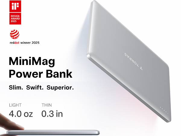 minimag power bank, slim.swift.superior ,light4.0 oz ,thin 0.3 in