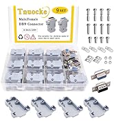 Tnuocke 18Pack DB9 Connector Adapter Kit, 9 Pin D-SUB Male/Female Solder Cup Connectors, Tin Plat...