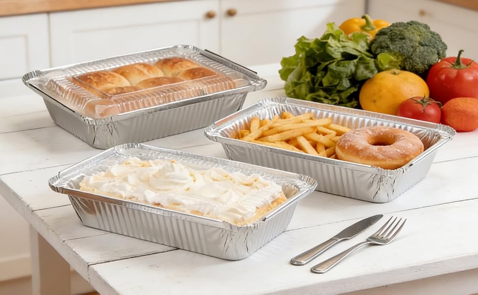 Aluminum Pans with Plastic Lids