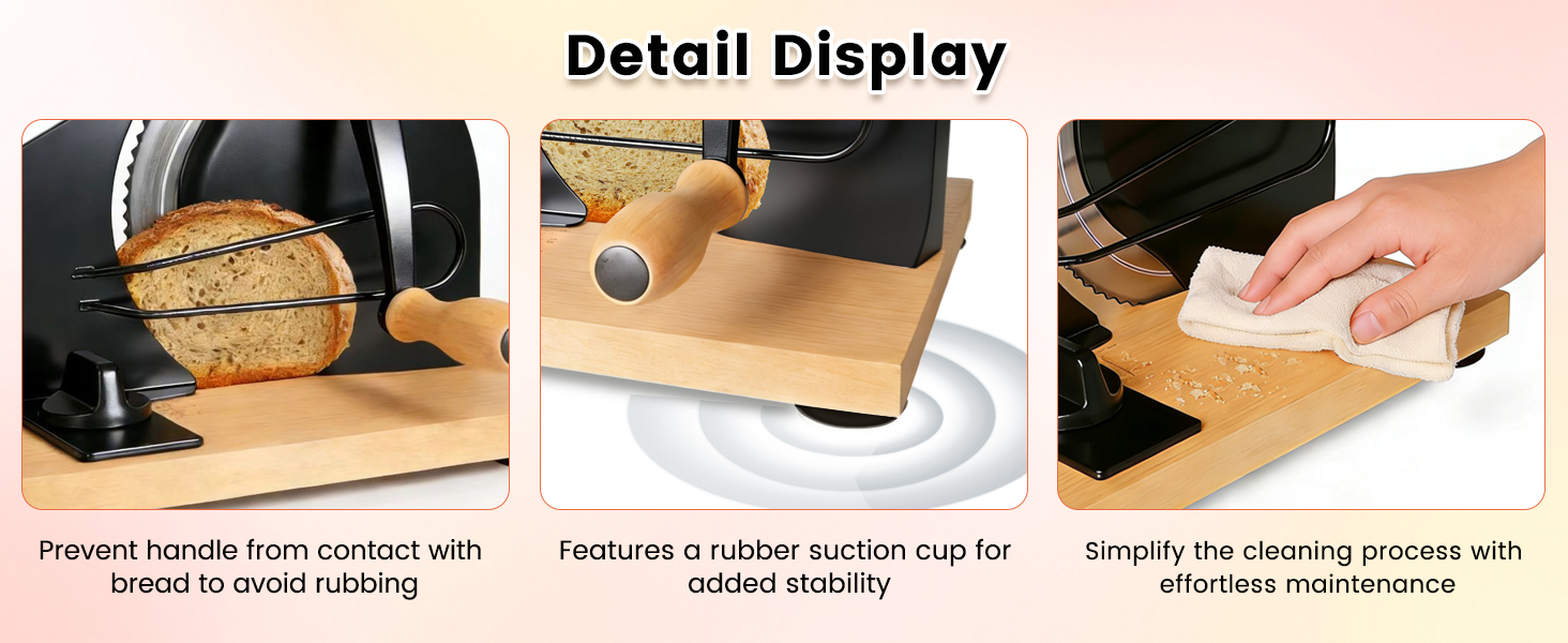 Manual Bread Slicer with Hand Crank