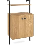 Giantex 38" Tall Bookshelf with Storage Cabinet, Industrial Wall Mount Bookshelves and Bookcases ...