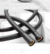 OFFO Shower Hose 11mm Large Bore, High Flow Stainless Steel Replacement High Pressure Extra Long ...