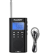 Raddy Portable Digital Radio - AM/FM/SW/VHF/WB with BT Connection, NOAA Alert, Rechargeable Pocke...