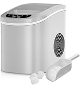 ARLIME Electric Portable Compact Ice Maker, 26 LBS/24H Ice Maker Machine with Ice Scoop & Easy Op...