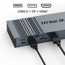 USB 3.0 + DP + HDMI