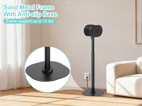 Stable support up to 15 lbs