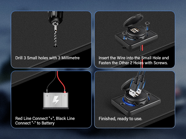 Dual USB car charger socket