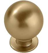 khtmeware 10 Pack 1-1/4 Inch Soild Champagne Bronze Cabinet Knobs Champagne Brass Large Heavy Dut...