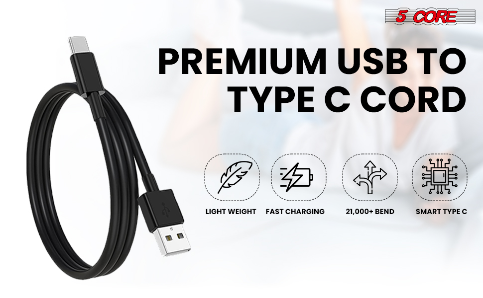 5core usb to usb C cable 5 pieces
