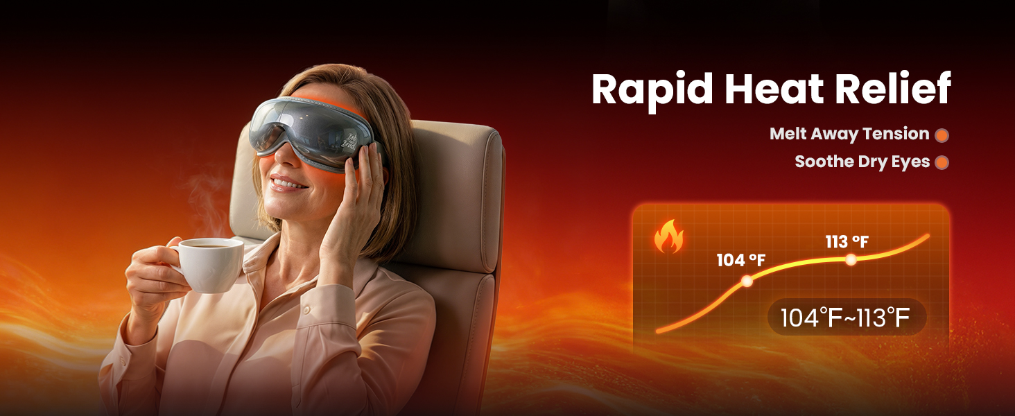 Eye Massager with Heat and Cooling migraine massager migraine relief products headache relief