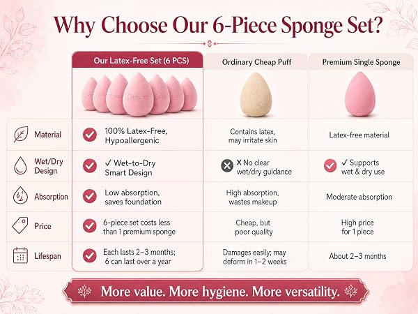 Why Choose Our 6-Piece Sponge Set?