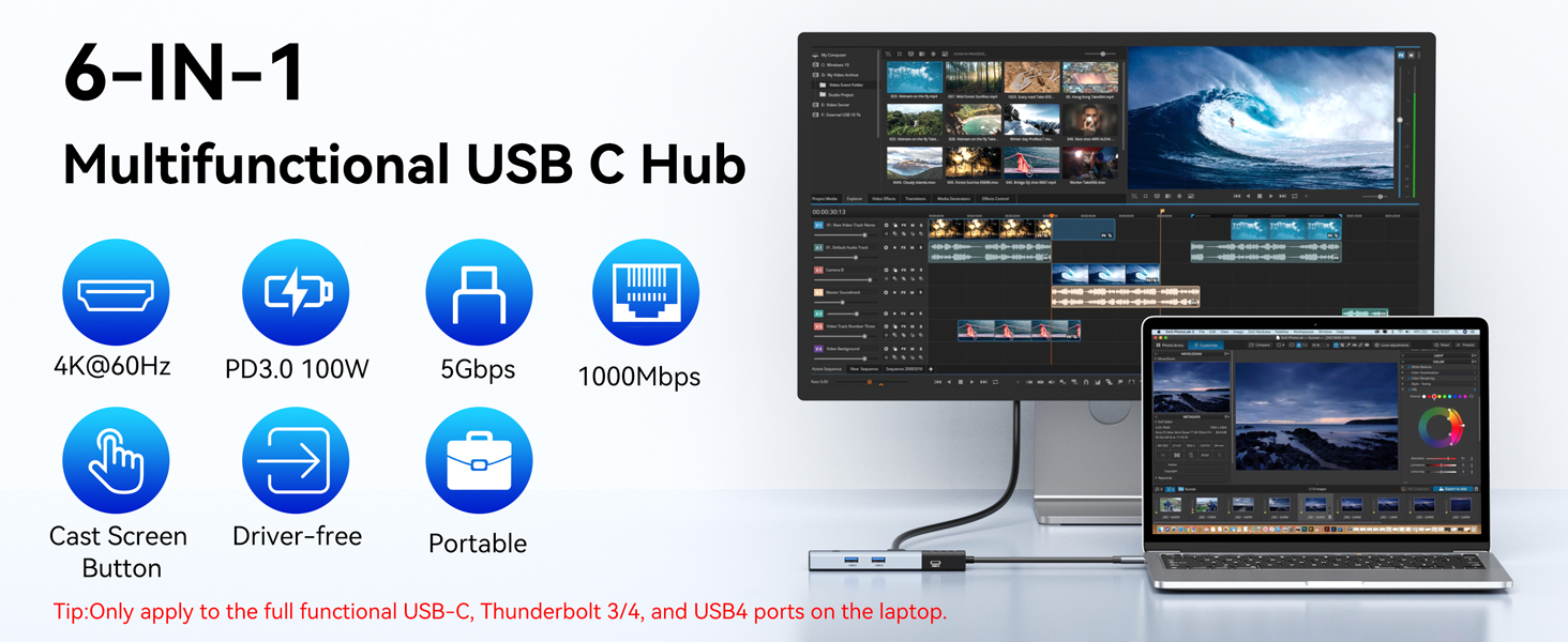 6 IN 1 USB C HUB