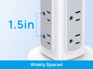 widely space power strip