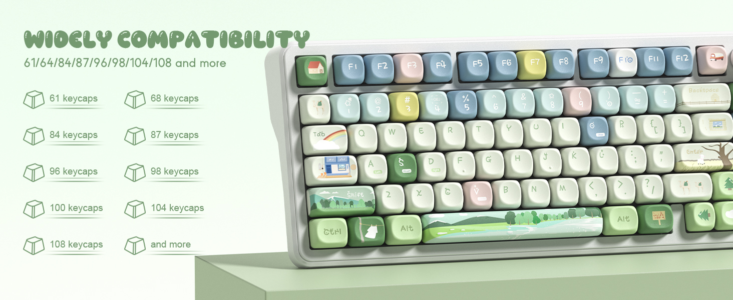 Keycaps set for 61/64/68/84/87/100/104/108 Mechanical Keyboard