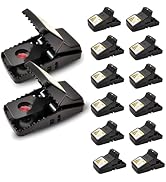 Rat Trap (12-Pack), Large Mouse Traps for Indoor and Outdoor Use, Reusable, Fast, Hygienic, Unplu...