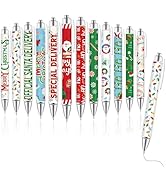 Maritown 12pcs Cute Christmas Pens for Women Girls Snowman Pens Pretty Writing Ballpoints Pens Bl...