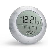 BXF SPORTS Bathroom Shower Clock Waterproof,Extra Large LCD Screen Shower Digital Clock,Moisture ...